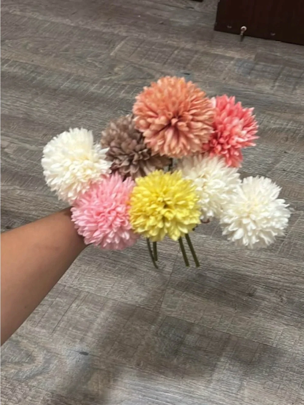 Assorted Pastel Pom-Pom Floral Stems - Decorative Home Accents